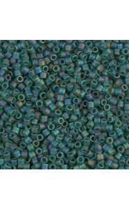 Miyuki delica beads 10/0 - Matted emerald ab DBM-859